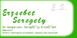 erzsebet seregely business card